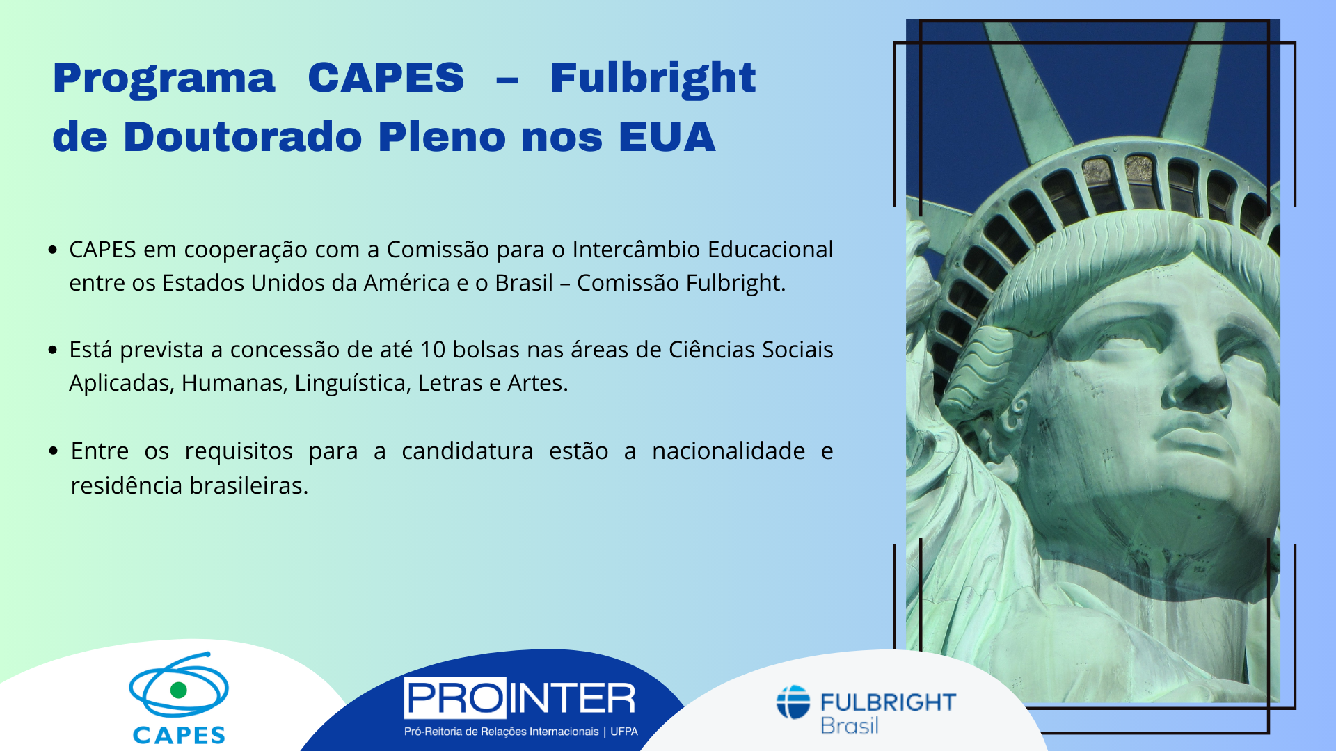 Programa CAPES – Fulbright de Doutorado Pleno nos EUA
