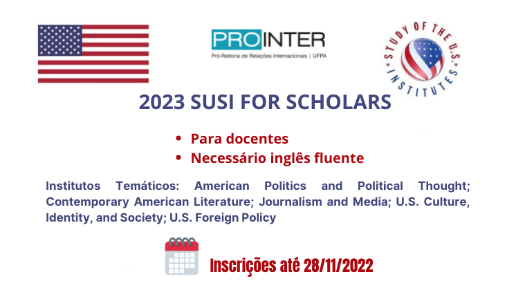 Programa SUSI for Scholars 2023 - Chamada para Docentes 