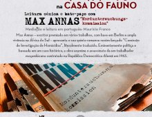 Evento: Leitura cênica e bate-papo com Max Annas na Casa do Fauno