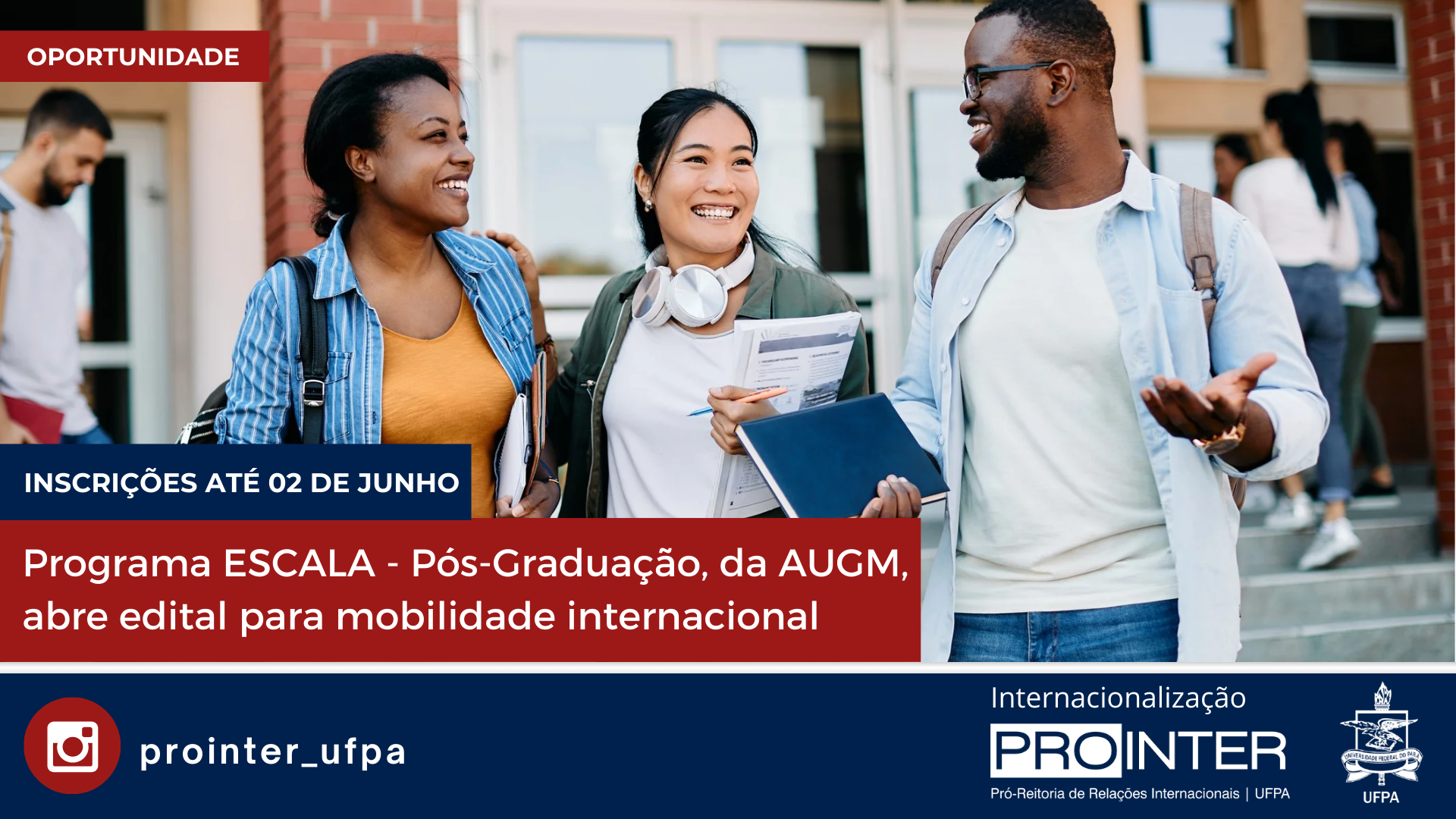 Inscrições abertas: Programa AUGM Escala para Mobilidade de Estudantes de PÓS-GRADUAÇÃO