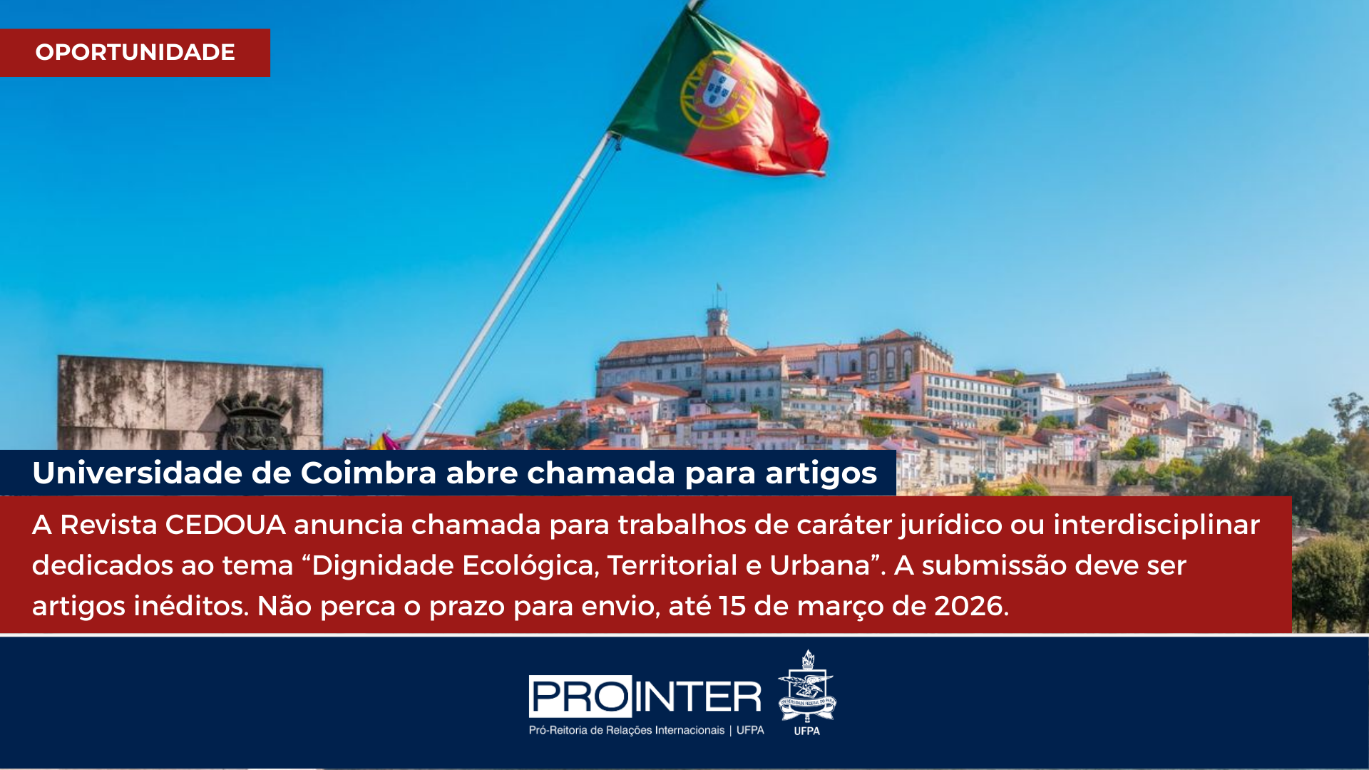 Universidade de Coimbra abre chamada para artigos para a Revista CEDOUA