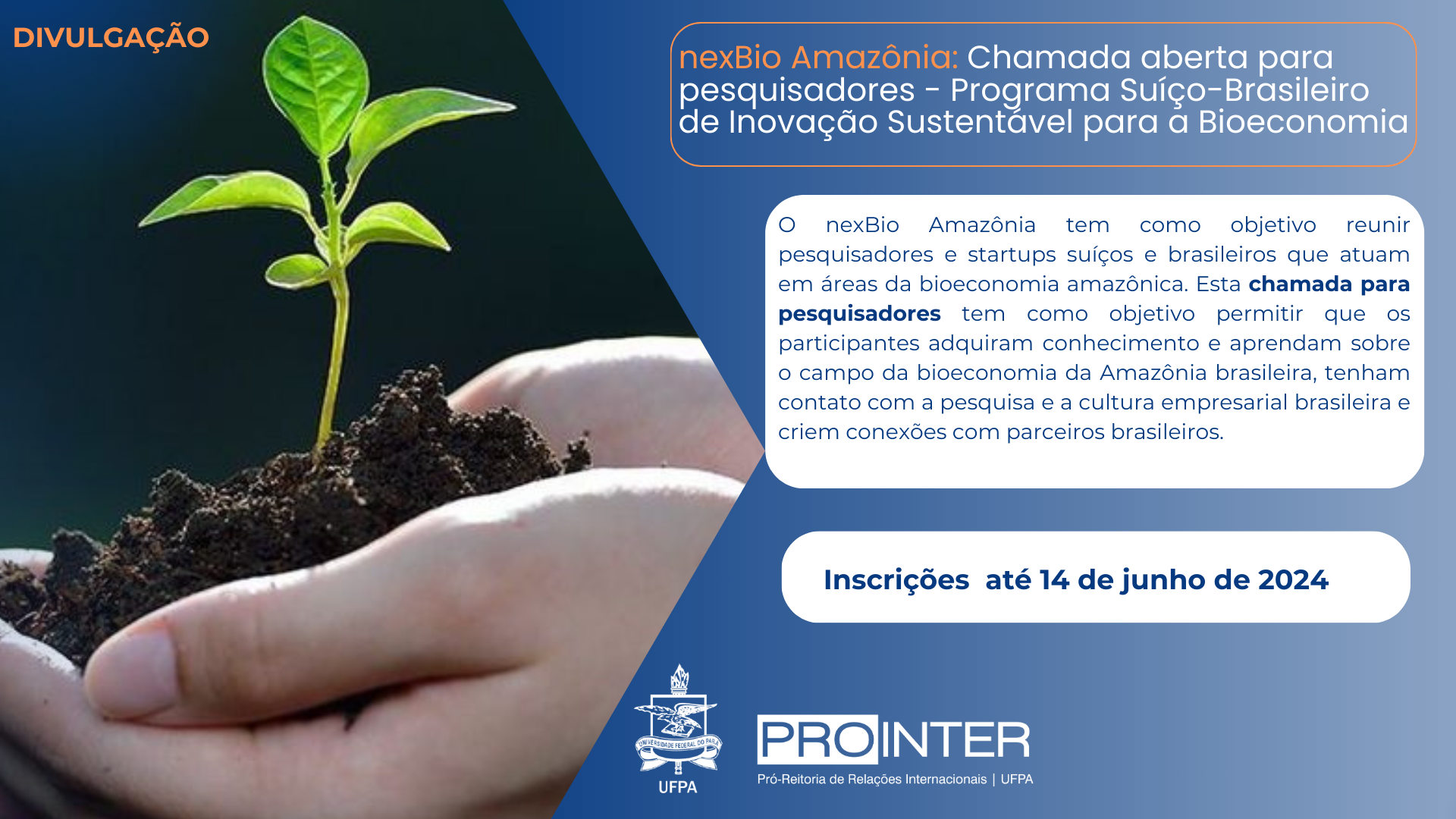 nexBio Amazônia: Chamada aberta para pesquisadores - Programa Suíço-Brasileiro de Inovação Sustentável para a Bioeconomia