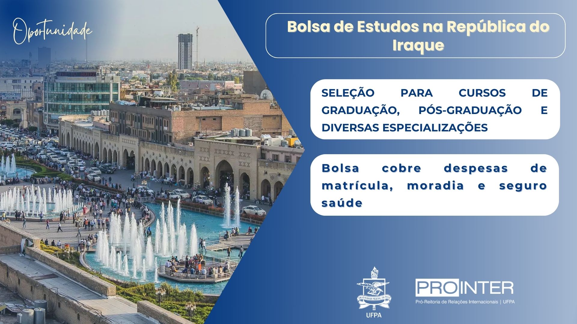 Oportunidade de Bolsa de Estudos na República do Iraque