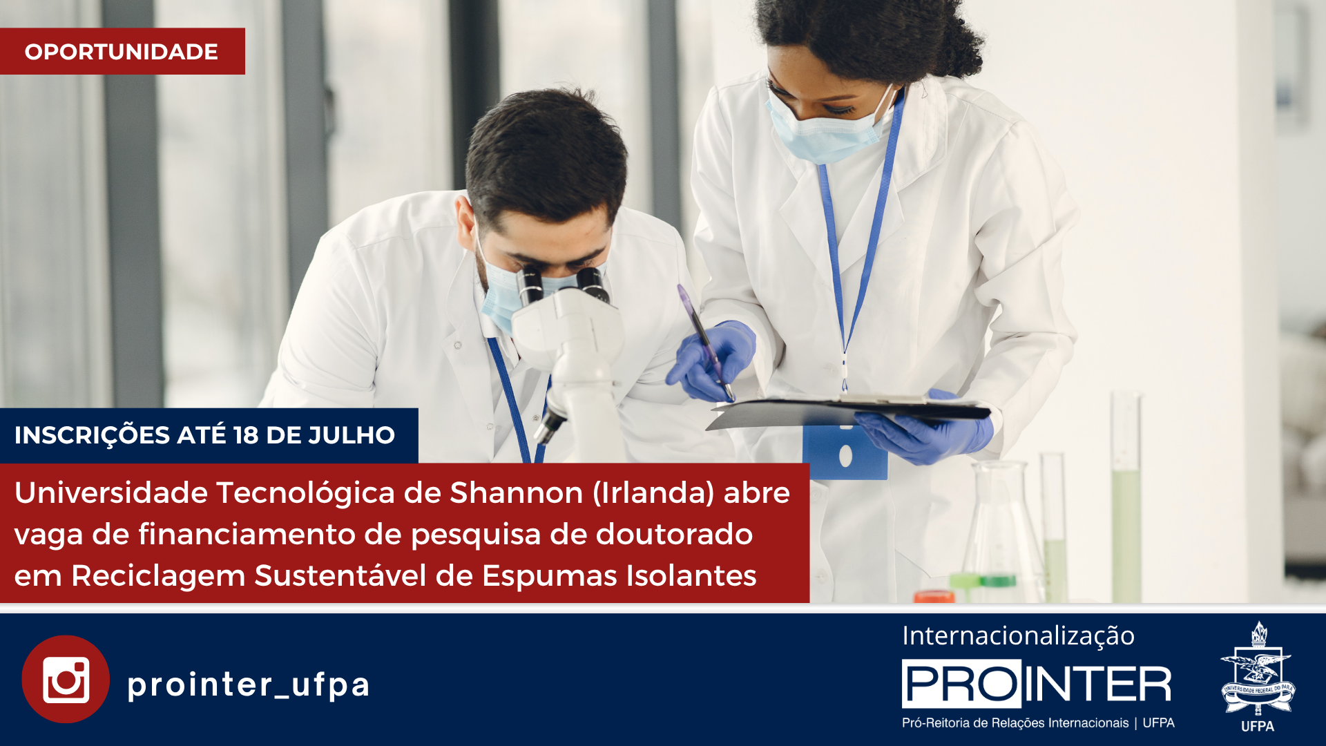 Universidade Tecnológica de Shannon (Irlanda) abre vaga de financiamento de pesquisa de doutorado em Reciclagem Sustentável de Espumas Isolantes 