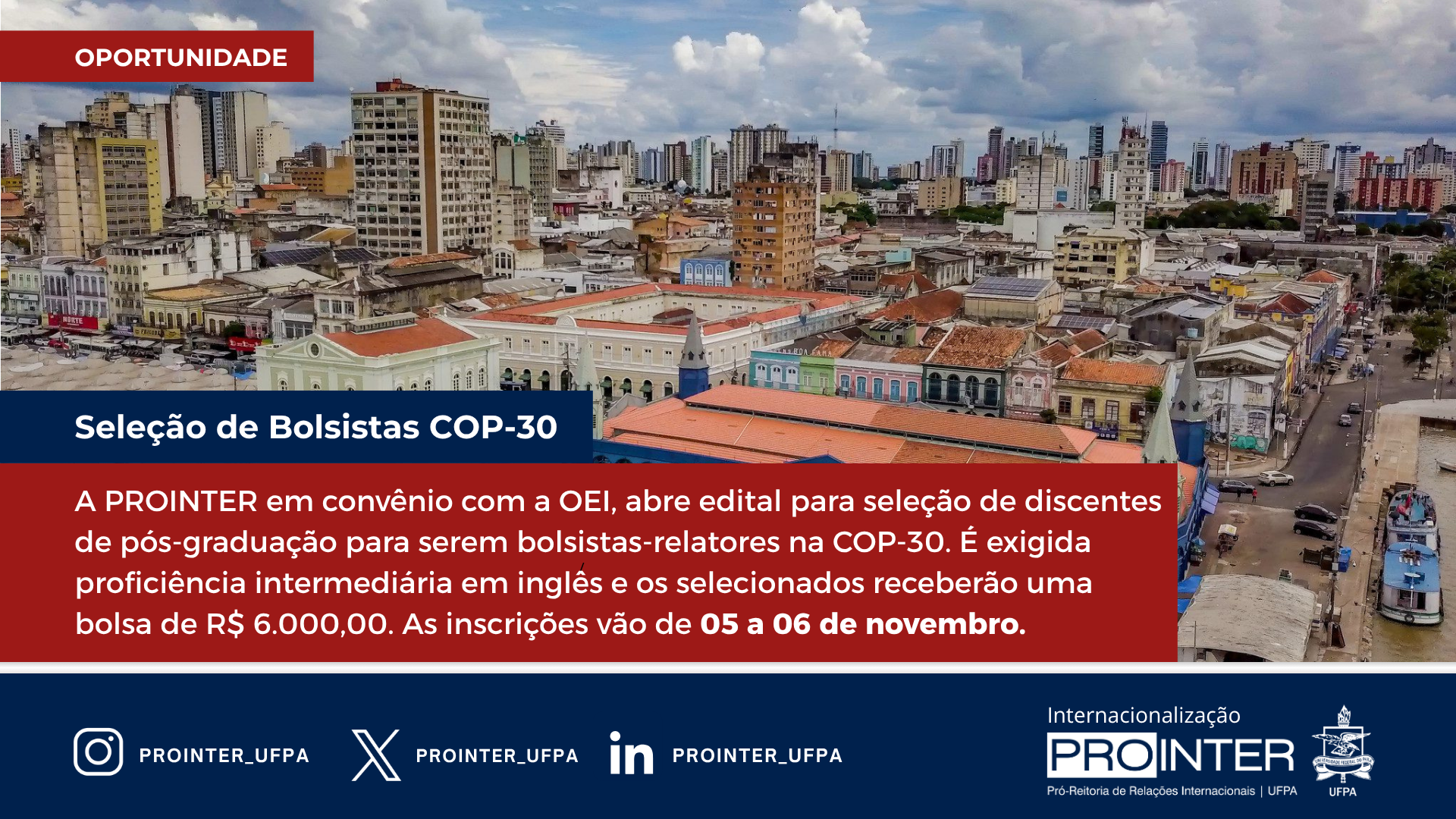 Seleção de bolsistas-relatores para os painéis da OEI