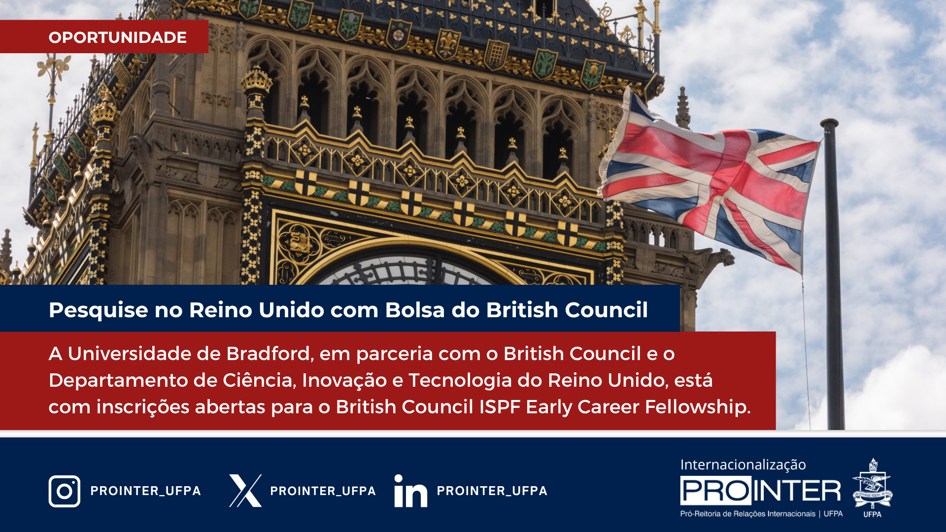 Inscrições para bolsa de pesquisa da University of Bradford em parceria com o British Council estão abertas
