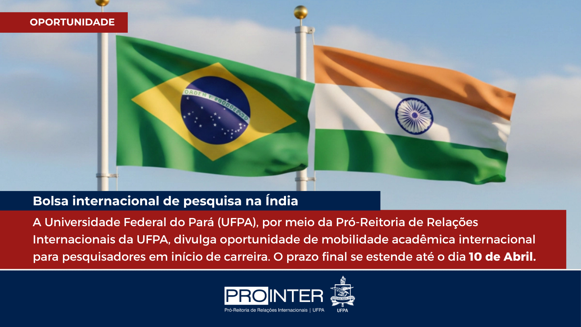 Oportunidade de pesquisa acadêmica na Índia