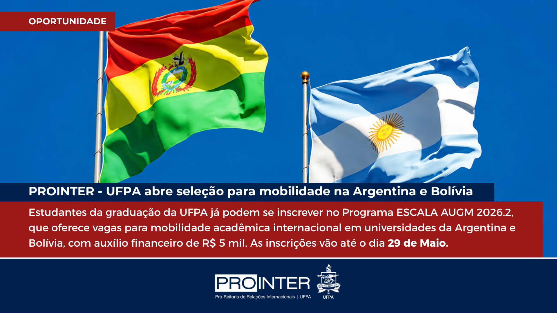 PROINTER abre seleção para mobilidade internacional em universidades da América Latina