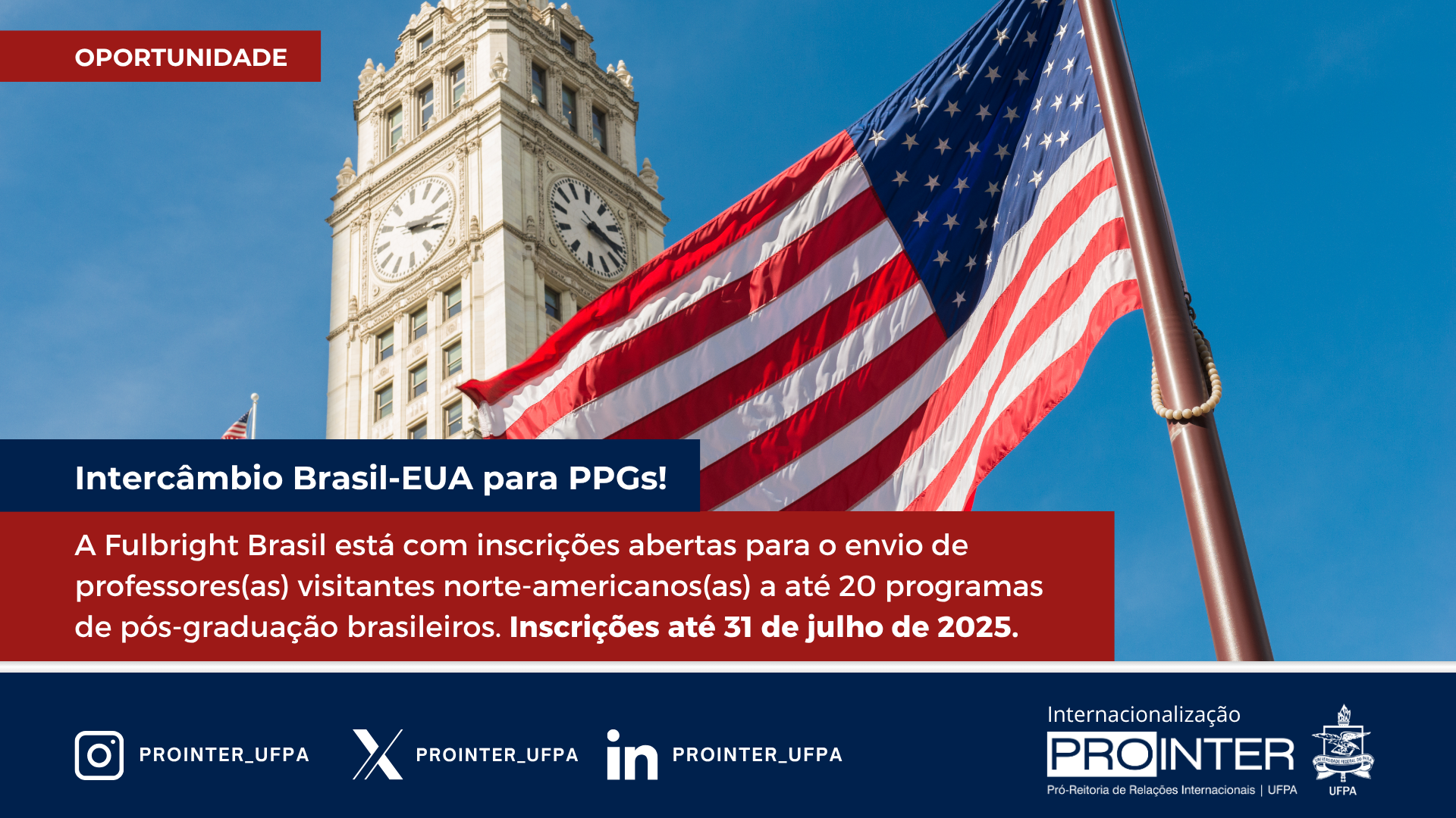 Oportunidade de Intercâmbio para Pesquisadores: Fulbright oferece vagas para até 20 programas de pós-graduação no Brasil
