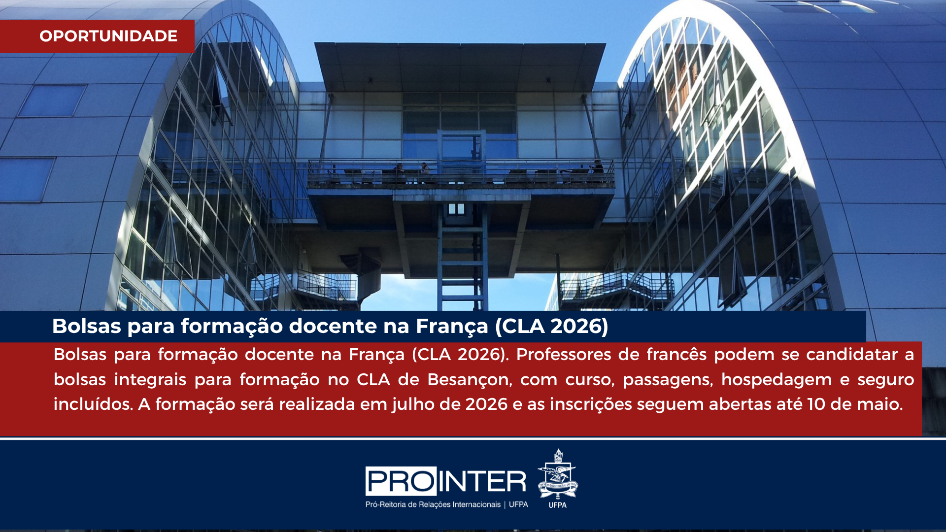 Embaixada da França lança edital para formação de professores no CLA 2026